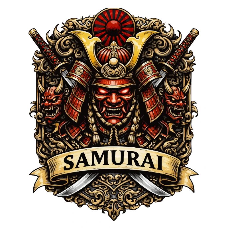 Samurai Wappen Kriegerkunst