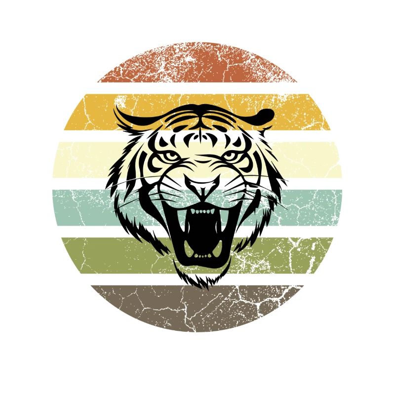 Retro Tiger Stripes Sunset