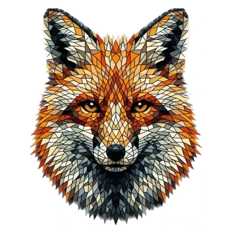 Fuchs im Mosaik-Stil