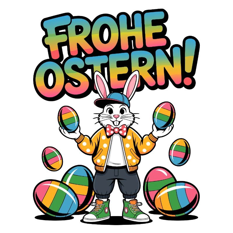 Joyeux Couleurs de Lapins de Pâques
