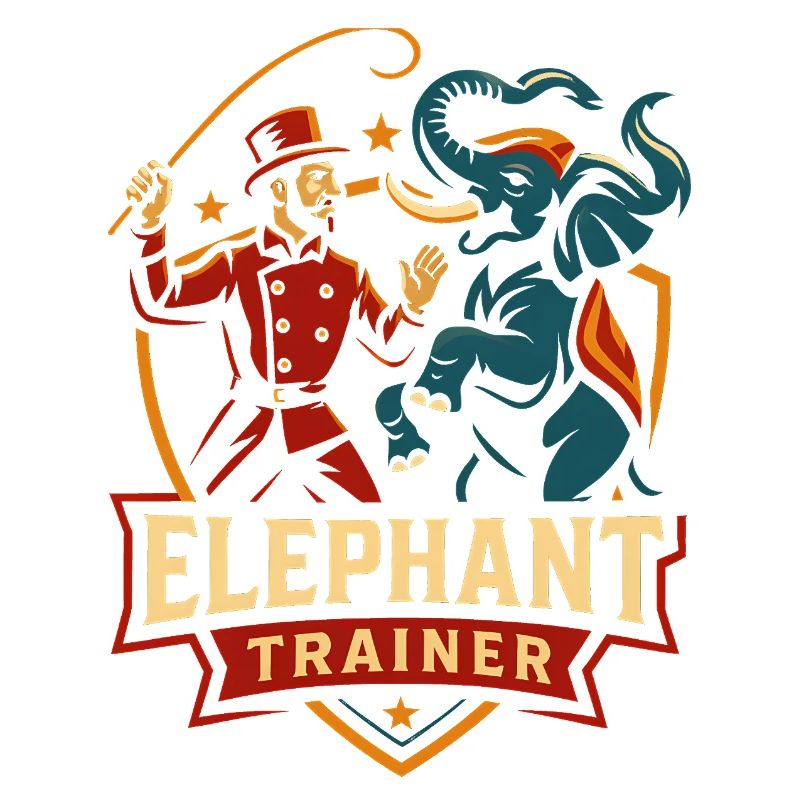 Cirque drôle d’entraînement d’éléphants d’éléphants