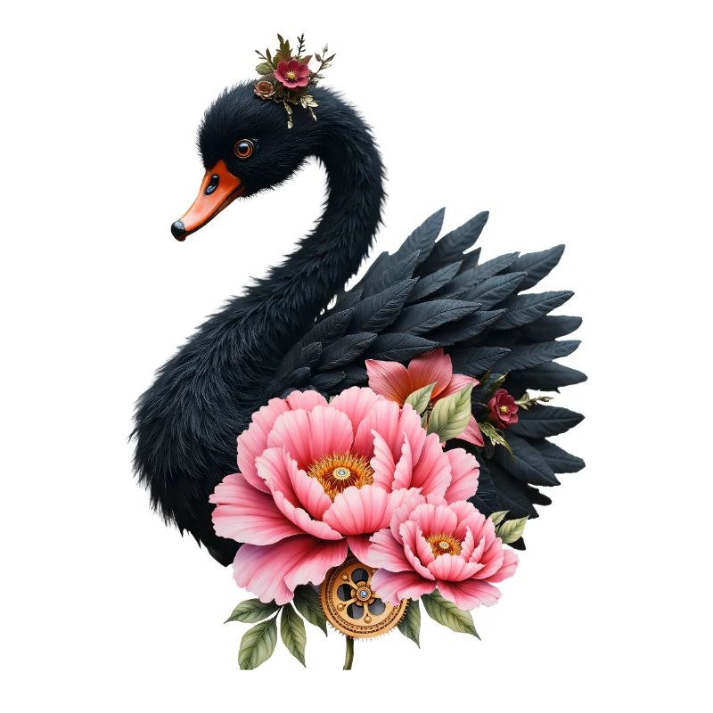 Ein Hauch von Rosa und das Leuchten eines Schwans.