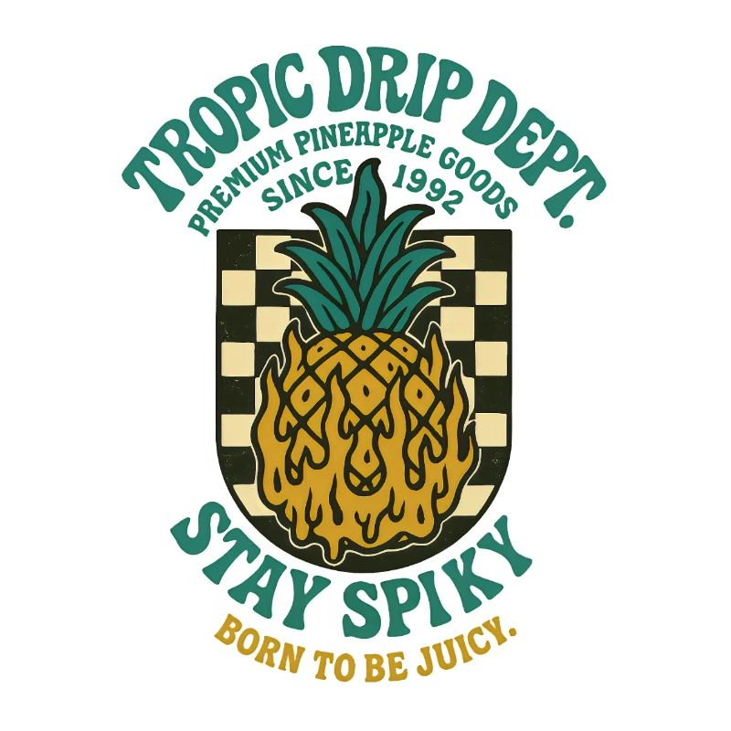 Pineapple Retro Fruit Summer Vintage