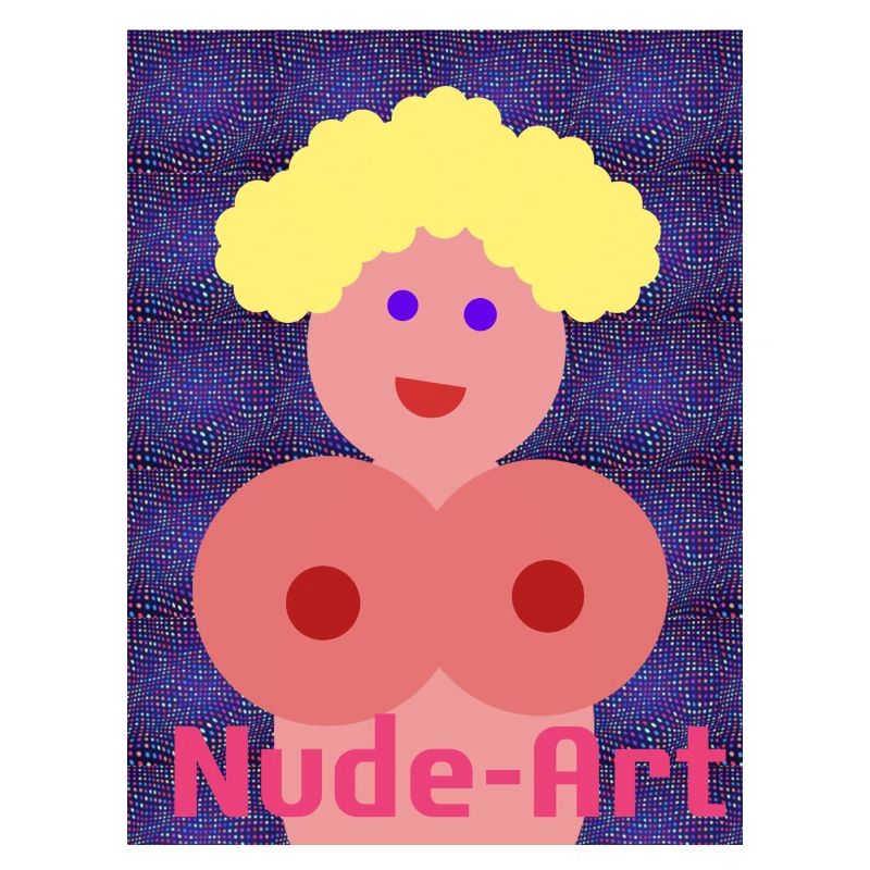 Illustration de buste de dessin animé pop nue