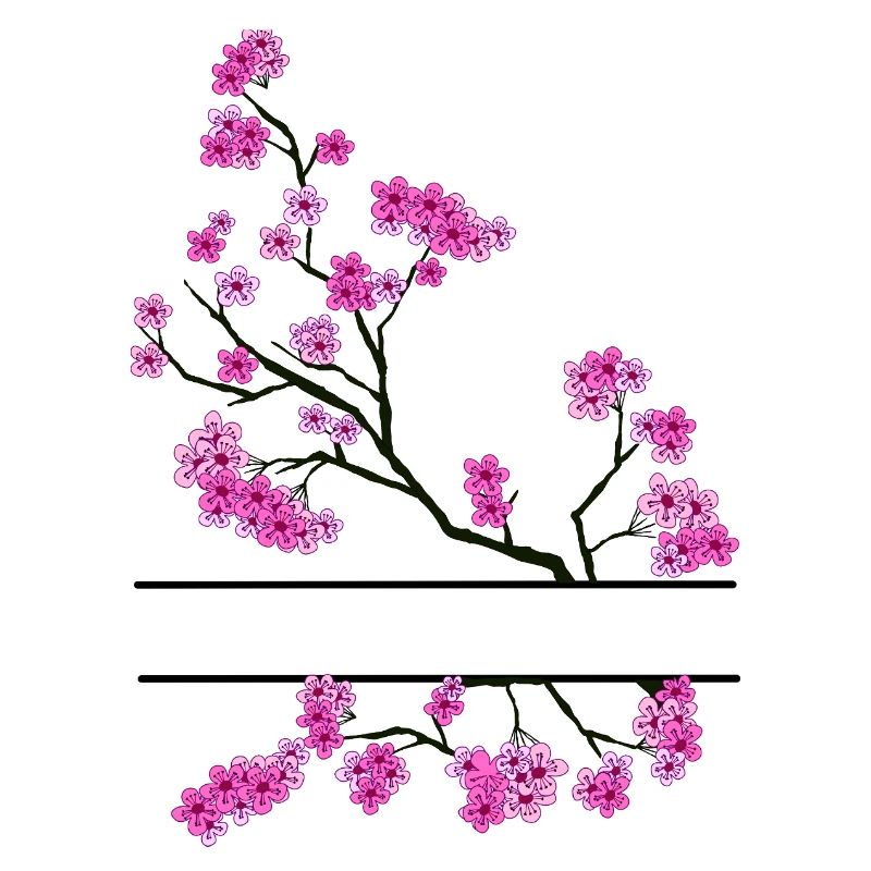 Branche de fleur avec espace de noms