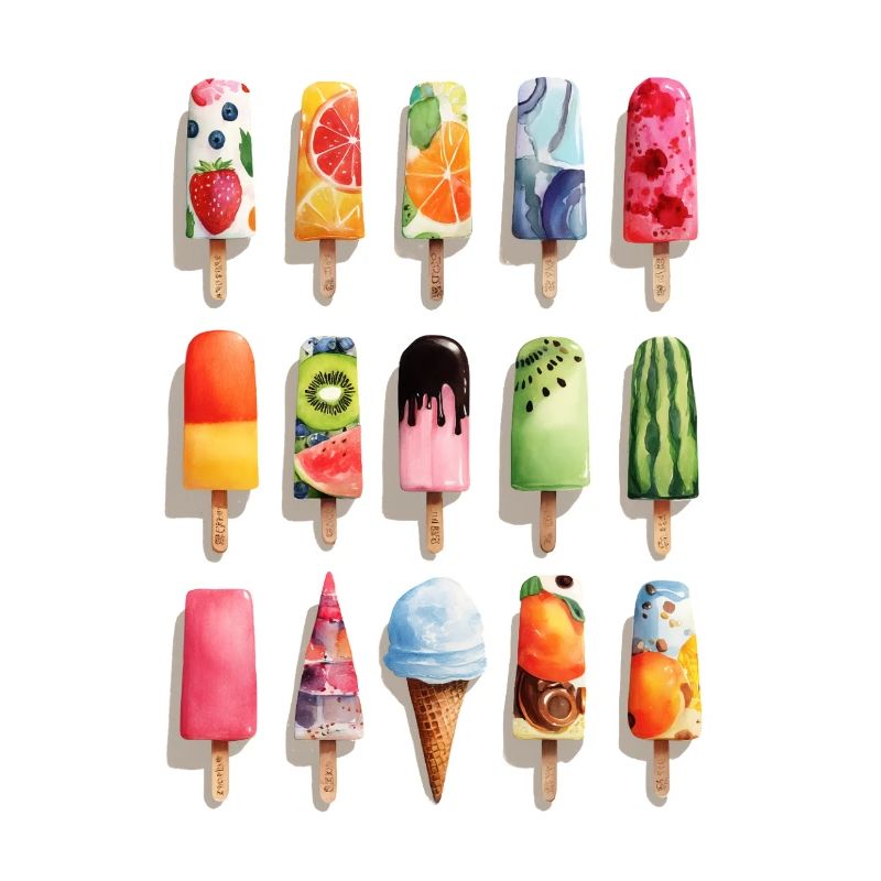 Bunte Eissorten 
