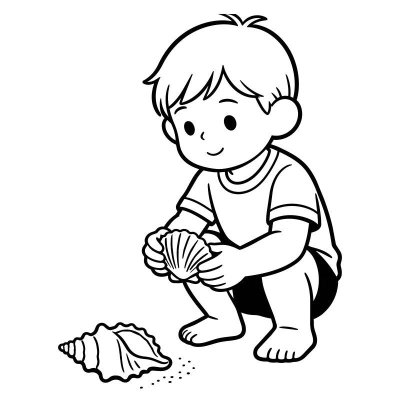 Enfant de plage mignon
