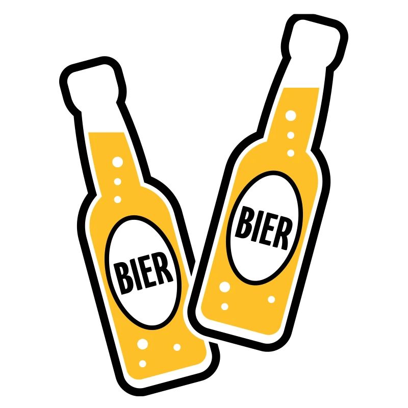2 Bierflaschen Stoßen An (Bier Biertrinker POS 2C)