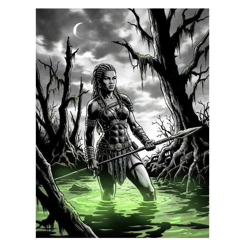 Guerrier dans le Marais Vert