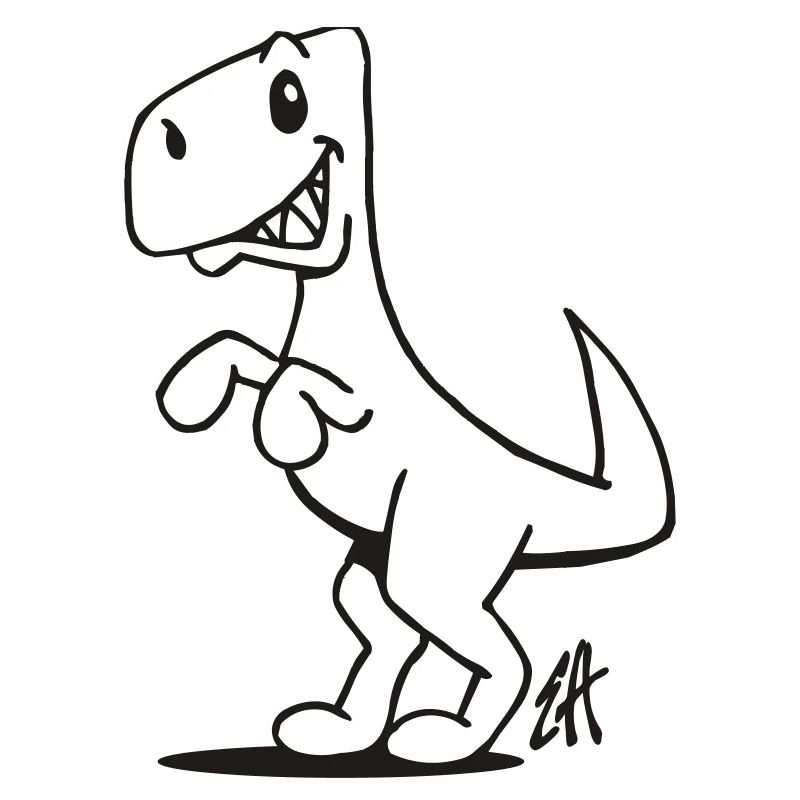 Smiling T-Rex einfarbiges Design