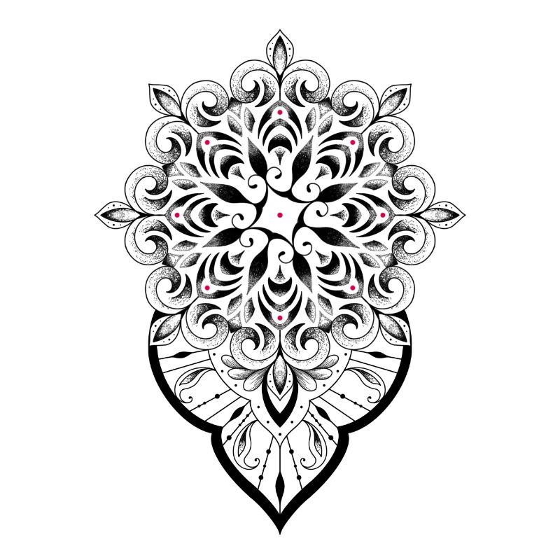 Mandala graphique dot work