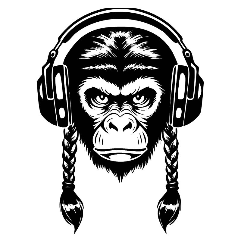 Electro Monkey Head Synth Wave Edition Shirt