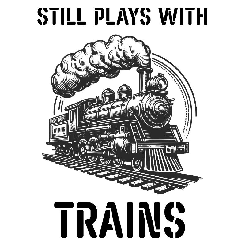 Still plays with train machinist railroad engineer