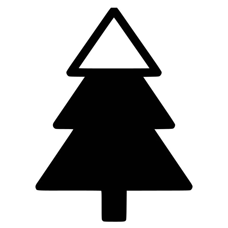 Silhouette de la forêt de sapins