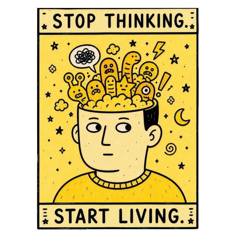 STOP THINKING. START LIVING.