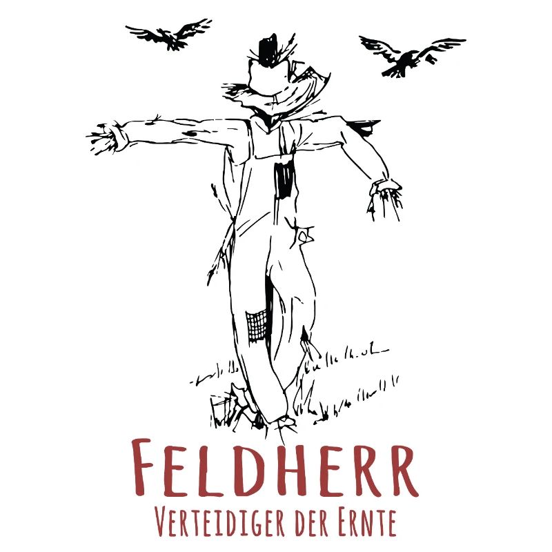 Feldherr Vogelscheuche Lustiger Ernte Spruch
