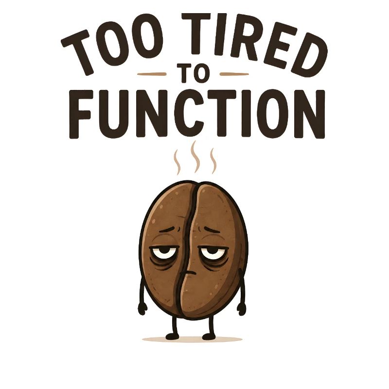 Too tired to function - Cute coffee bean gift idea