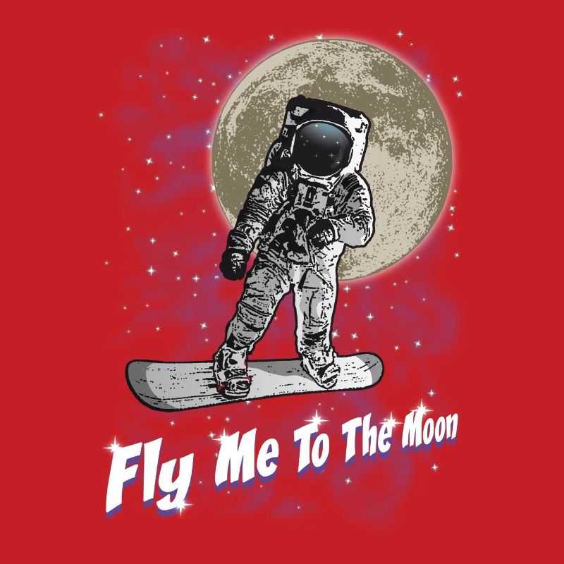 Moon snowboarder