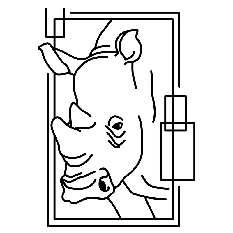 Rhinocéros en conception géométrique