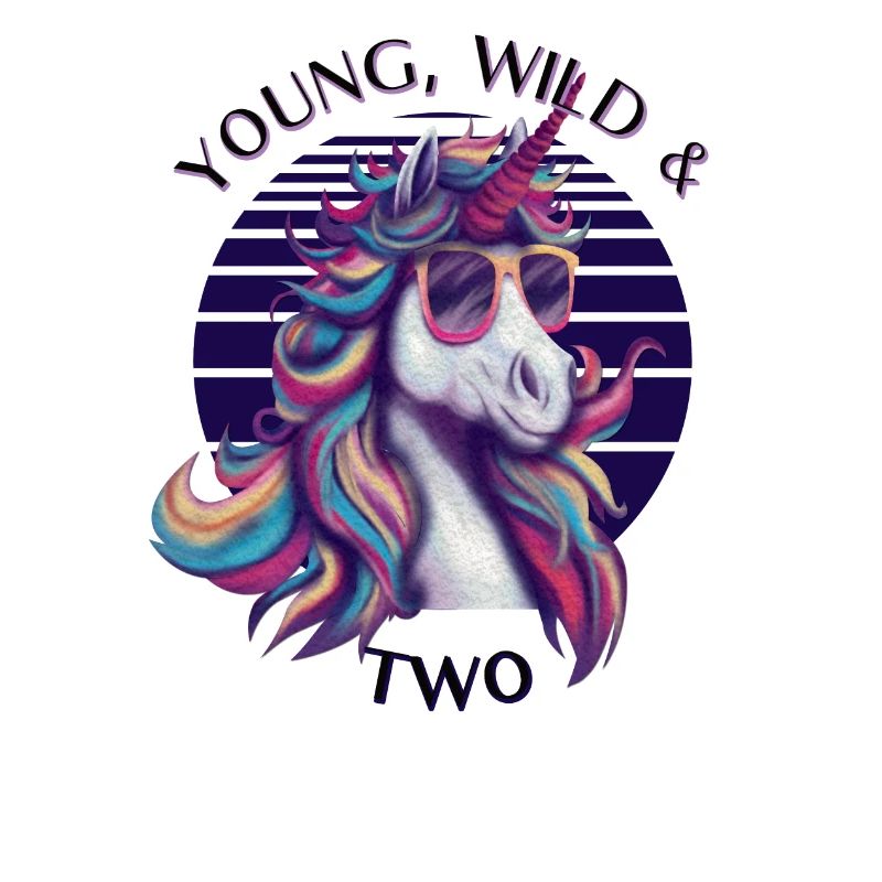 Young, Wild & Two – Cooles Einhorn Geburtstag
