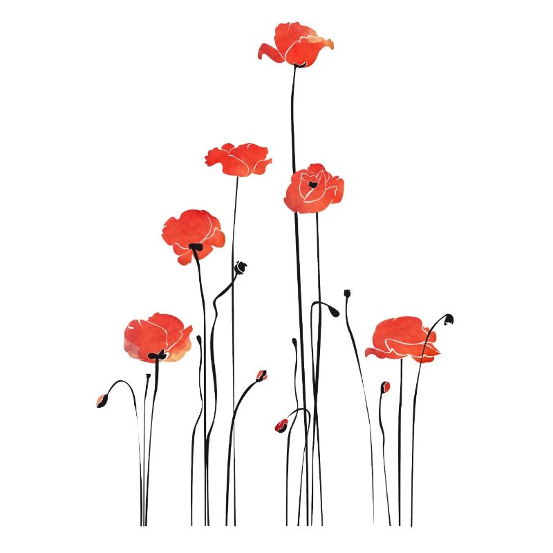 Illustration de coquelicots abstraits