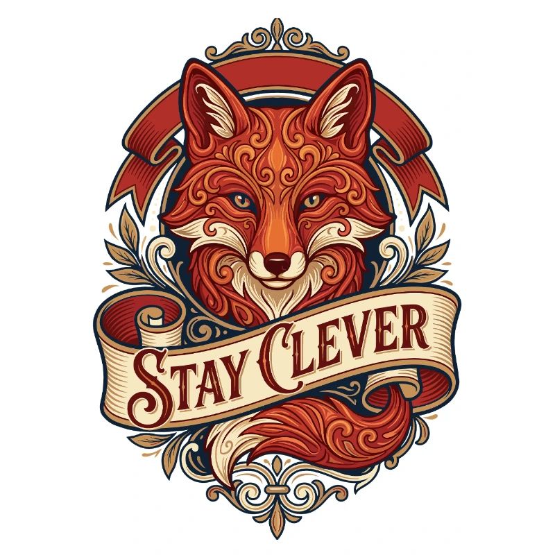 Fox with Ornaments – Stay Clever