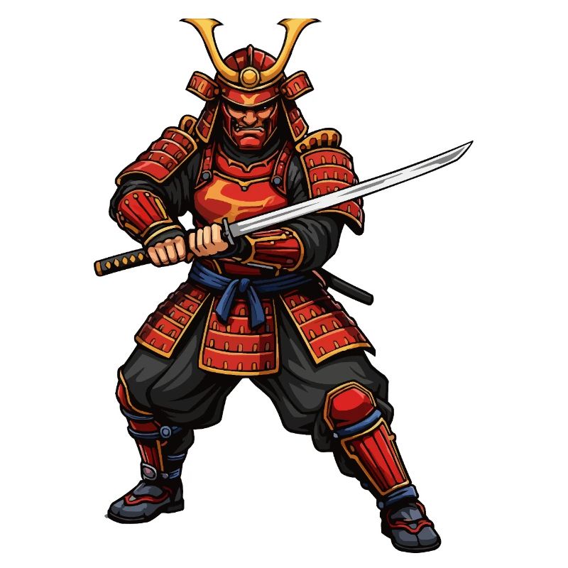 Samurai Krieger in Rot