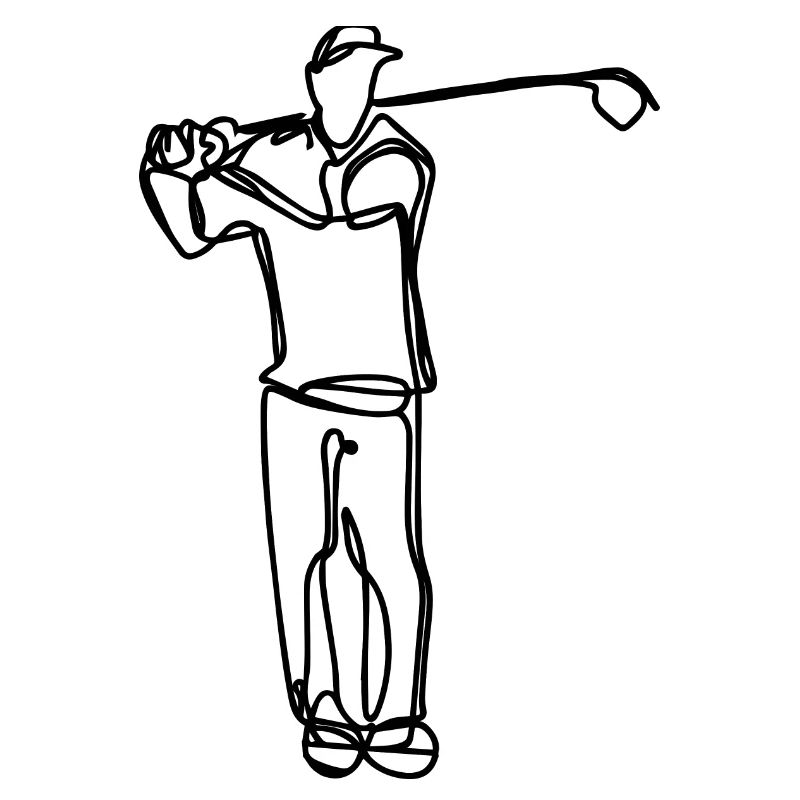 Golfer Drawing