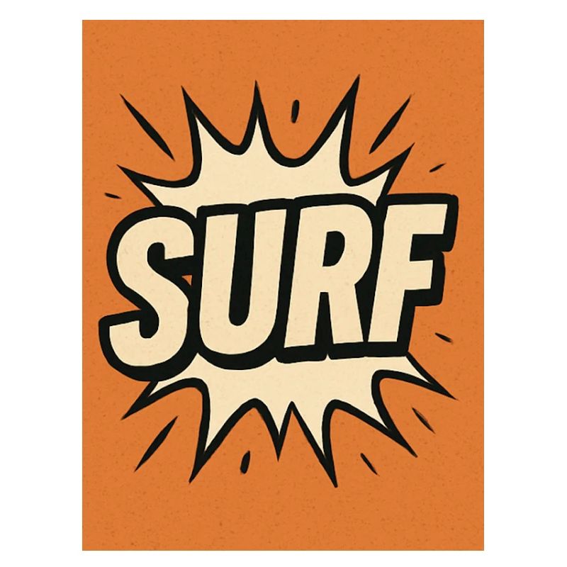 Conception d’explosion de bande dessinée de surf