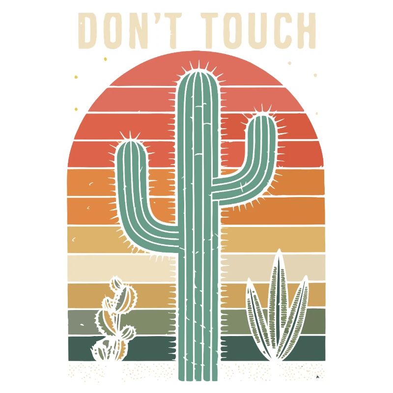Retro Cactus Do Not Touch