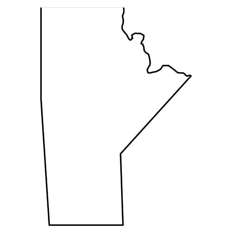 Manitoba outline map