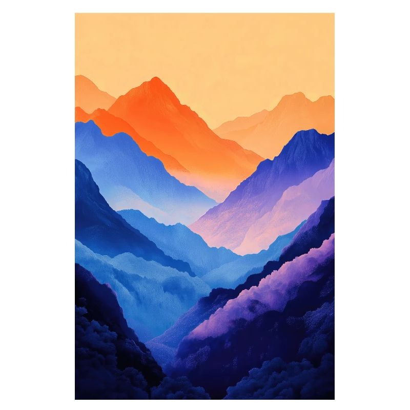 Illustration einer Gebirgslandschaft