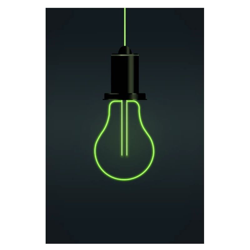 Neon Light Bulb – Minimalist Idea Design