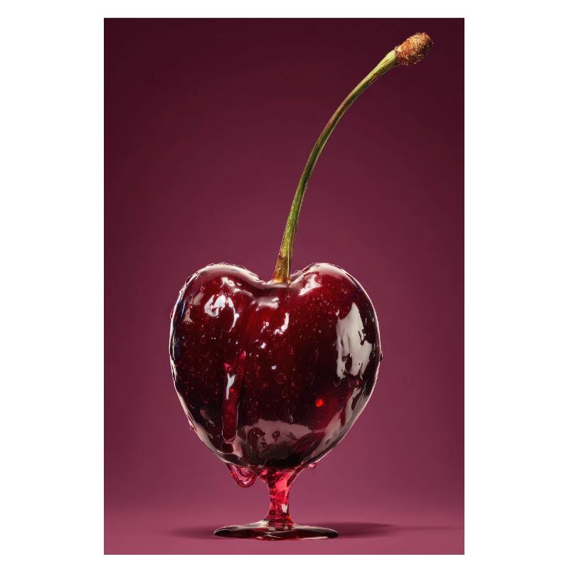 Glossy Cherry Glaze on Pink
