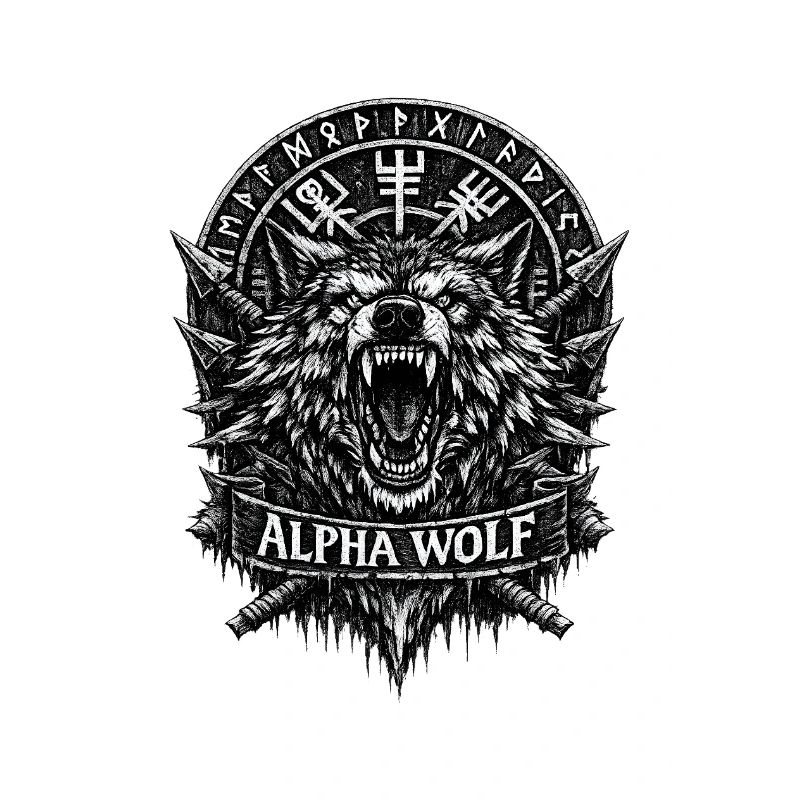 Alpha Wolf Runic Crest