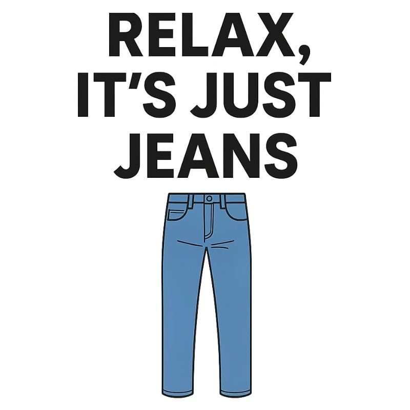 Relax It's Just Jeans Graphic Tee