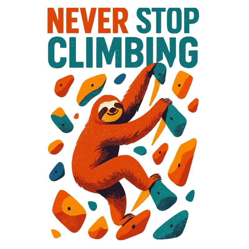 Bouldering Sloth Climbing Motivation Gift