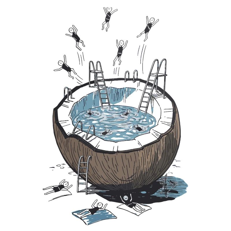Coconut Pool Jumping Party