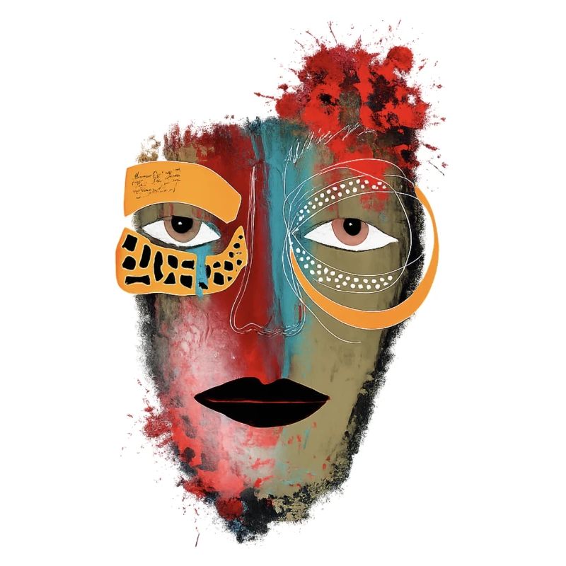 Masques de couleur sur le visage