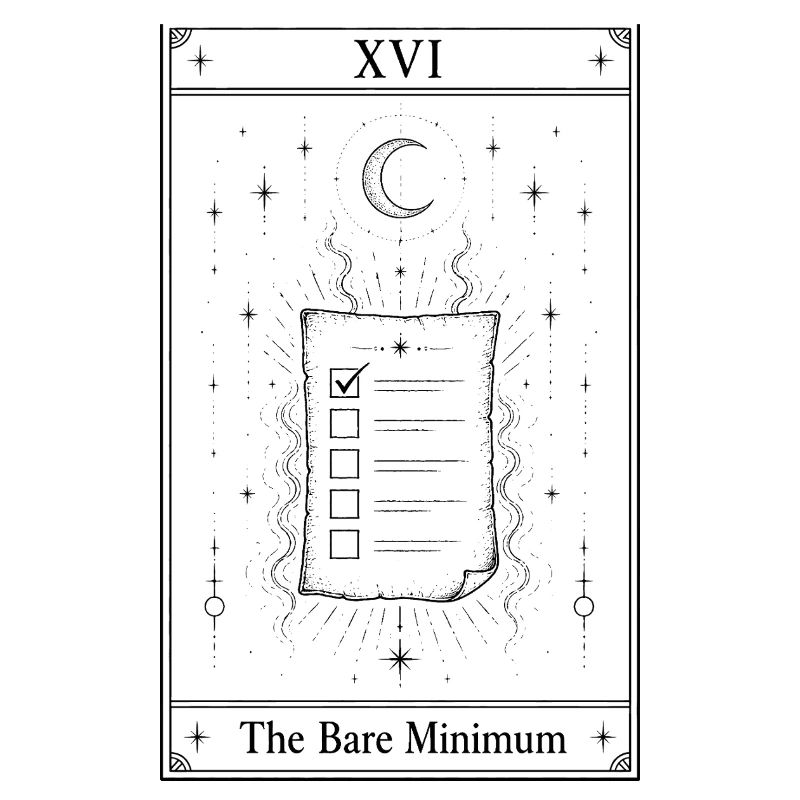 Le strict minimum | Carte de tarot