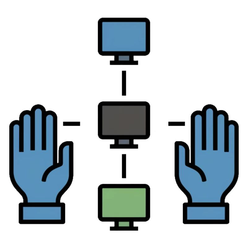 Decentralized Network | Blockchain P2P Symbol