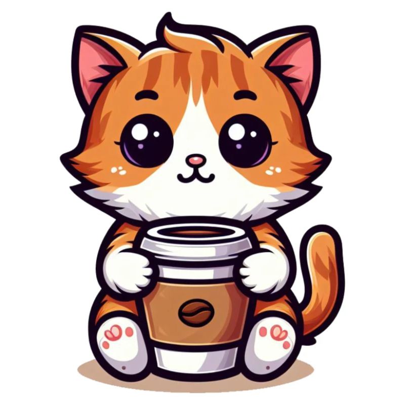 Cat with Coffee Mug 3