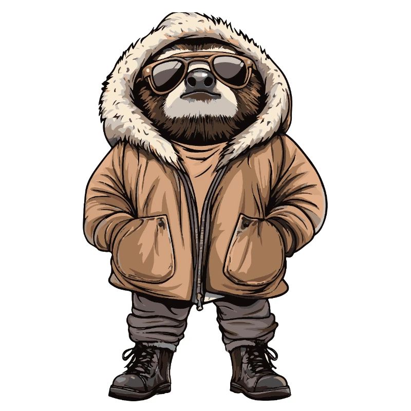 Sloth Cool Winter
