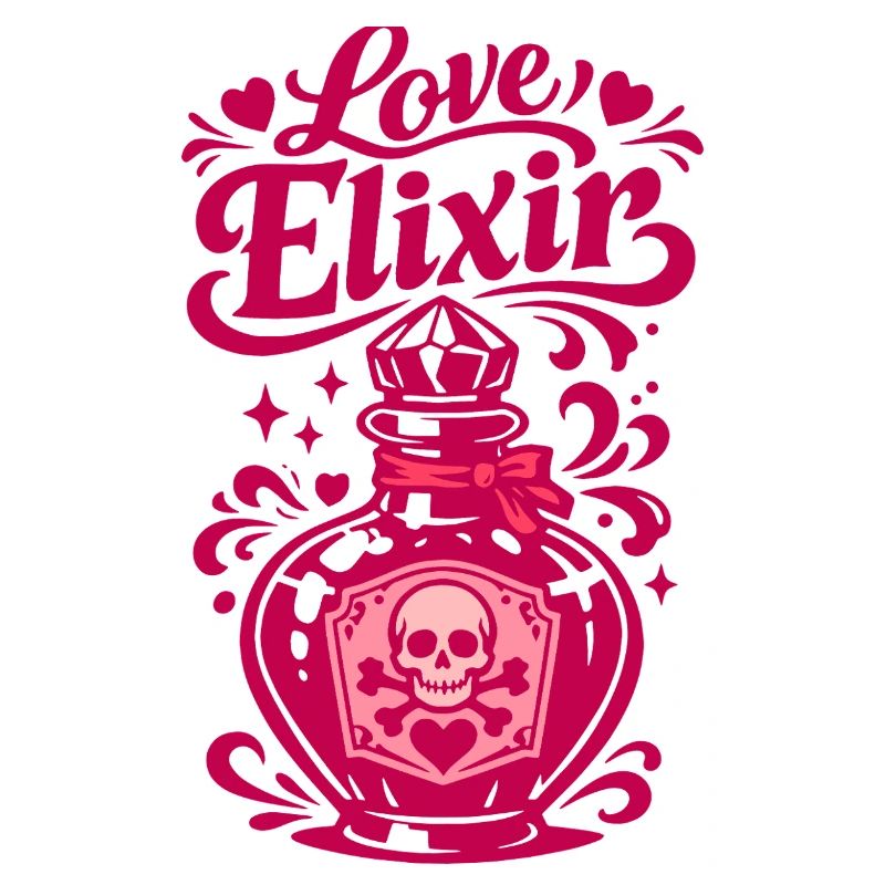 Bouteille de cœur Élixir d’Amour | La Saint-Valentin