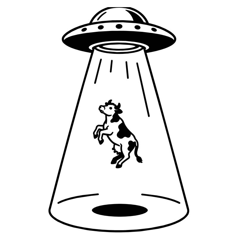 UFO with cow