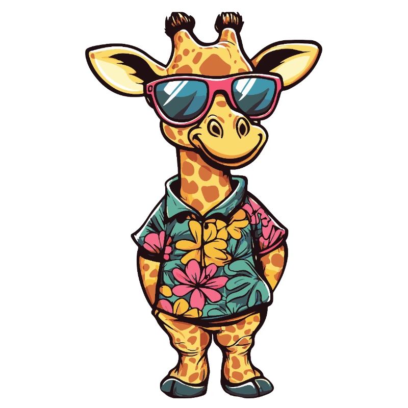 Giraffe Comic Urlaub