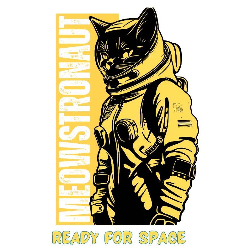 Chat astronaute prêt pour l'espace