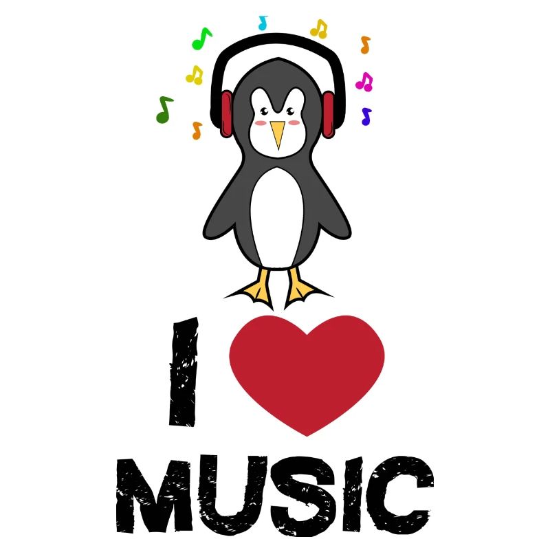Cool Statement Herz Seevogel Pinguin Tier Vogel