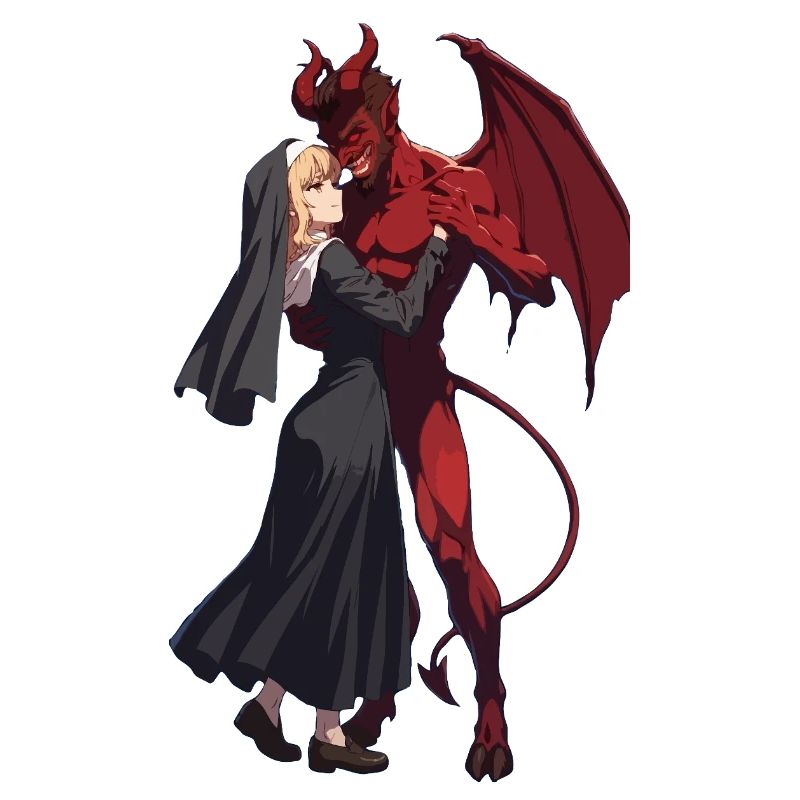 Devil and nun: Gothic romance