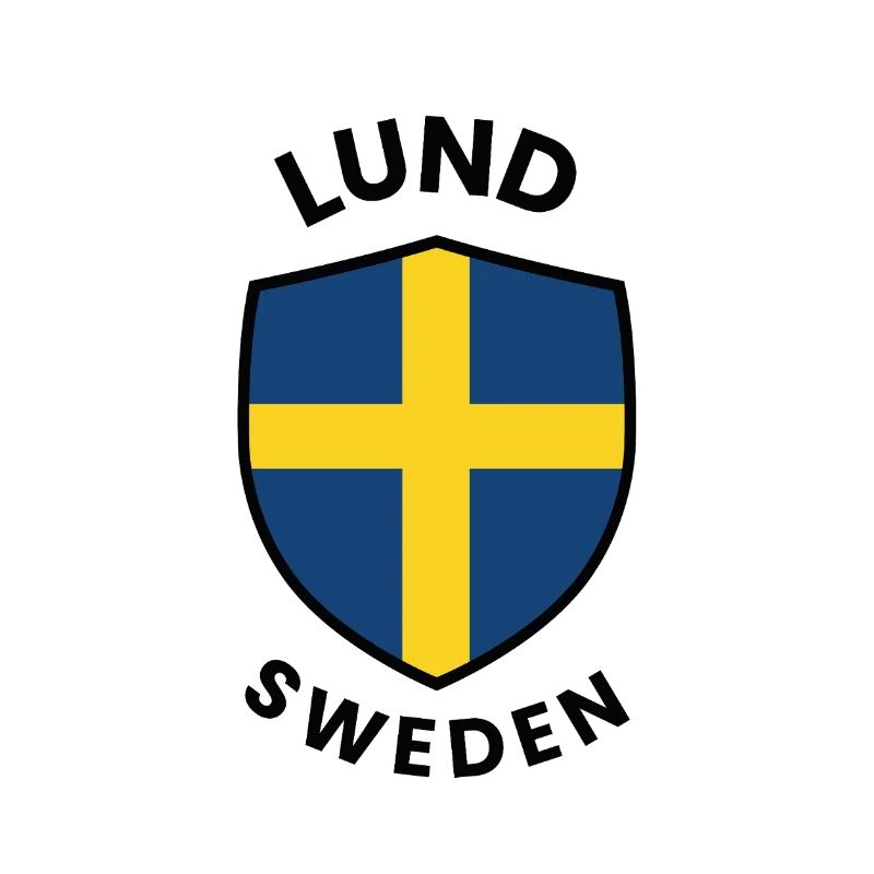 Drapeau du bouclier de Lund en Suède